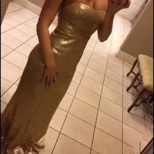 Gold sequin gown
